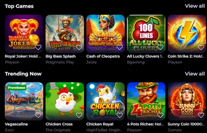 HighFlyBet Casino games